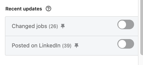 Sales Navigator recent updates: 26 changed jobs, 39 posted on LinkedIn